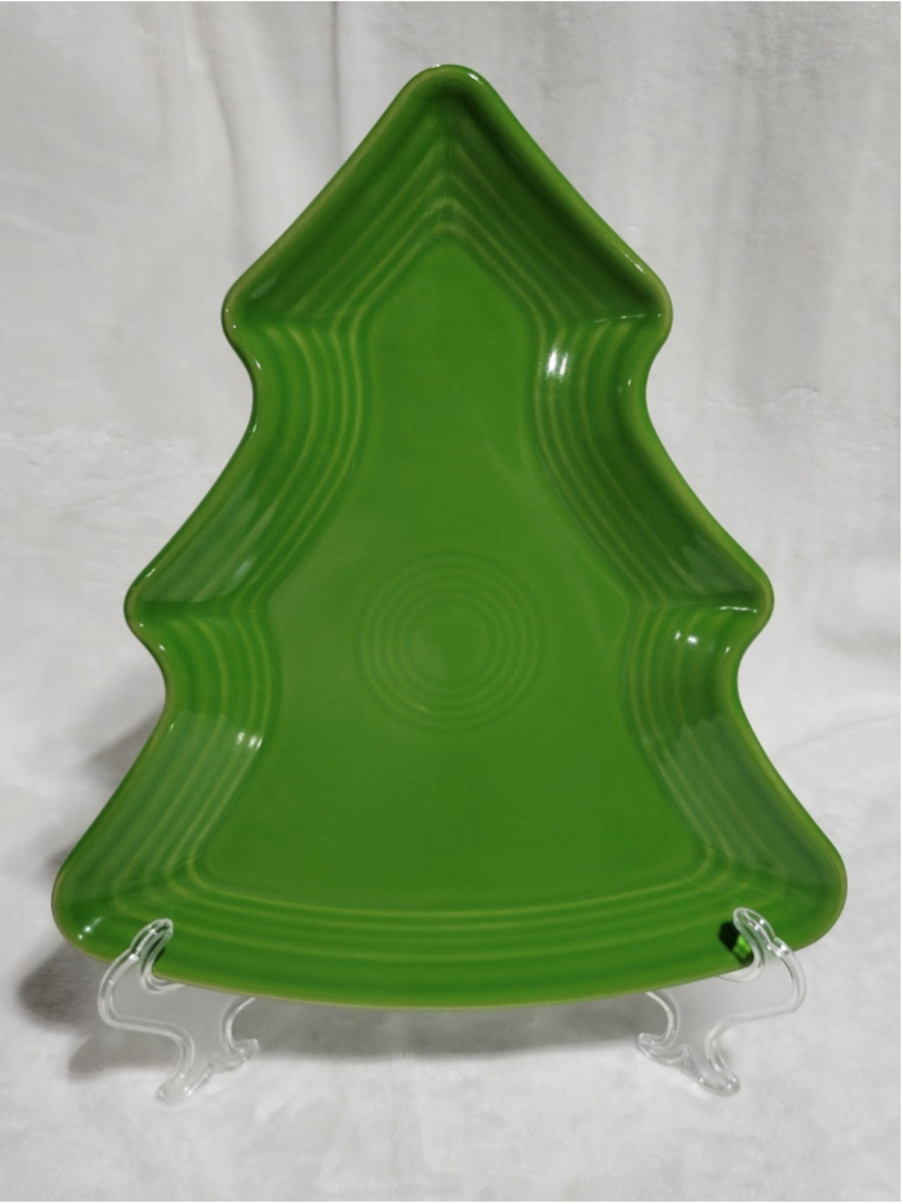 Fiestaware Shamrock Christree Shaped Plate Retired HTF Rare